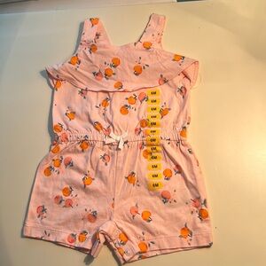 Carter's, Pink Peaches Romper - 6 Months